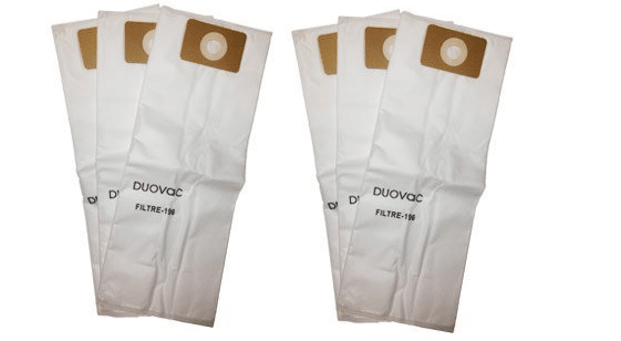 Husky/DuoVac Central Vacuum Dust Bags FILTRE-196 ( 2 PACK, 6 BAGS )