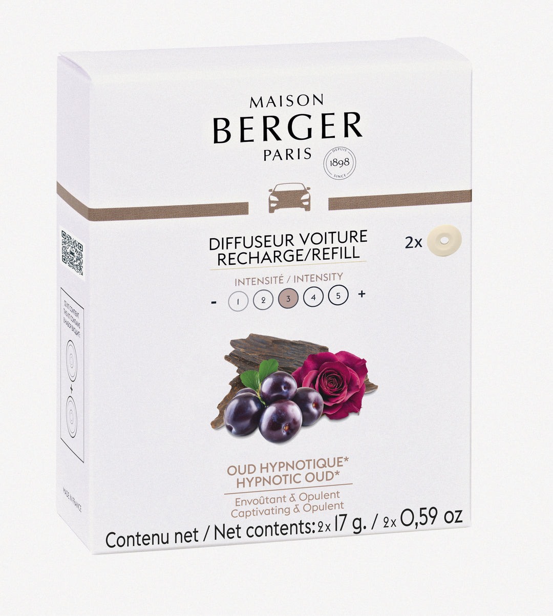Maison Berger Car Diffuser Refill – Hypnotic Oud (2 Pack)