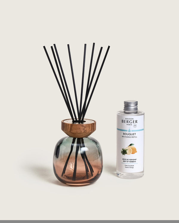 Wood Green/Prune Reed Diffuser + 180 ml Zest of Verbena