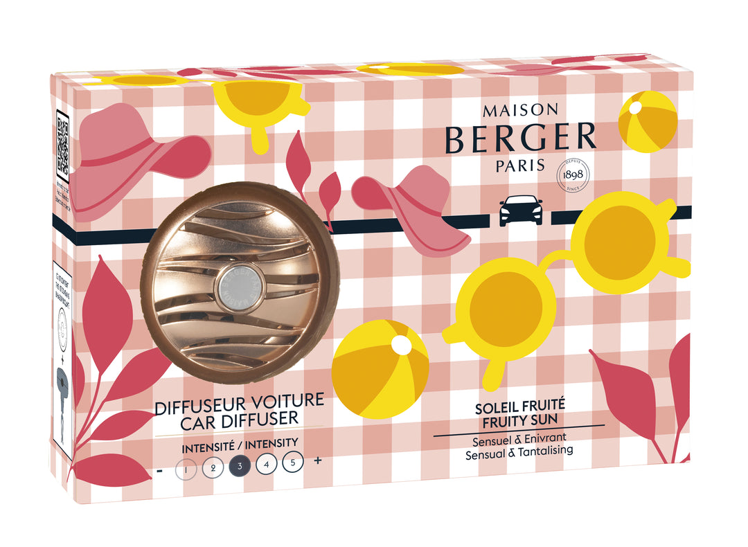 Maison Berger Pink Copper Car Diffuser Set – Fruity Sun