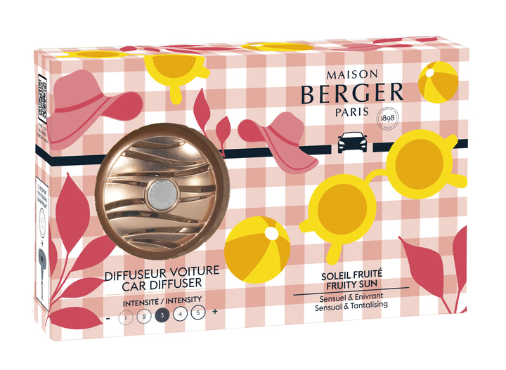 Maison Berger Pink Copper Car Diffuser Set – Fruity Sun