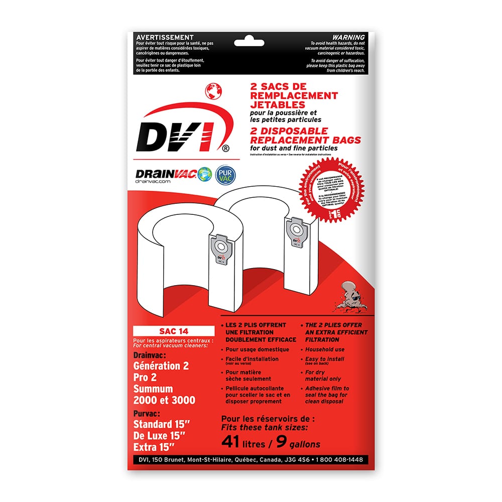DrainVac SAC-34 Paper Bags