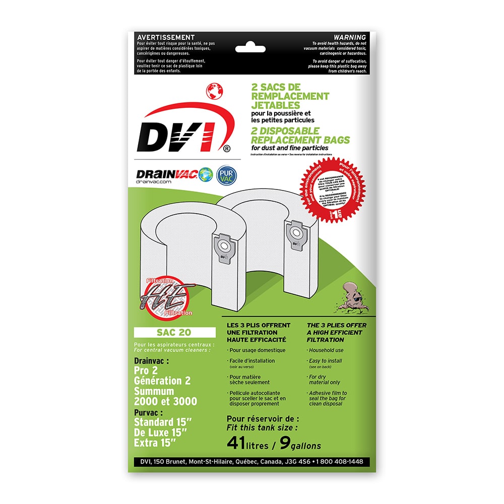 DrainVac SAC-20 Cloth Bags