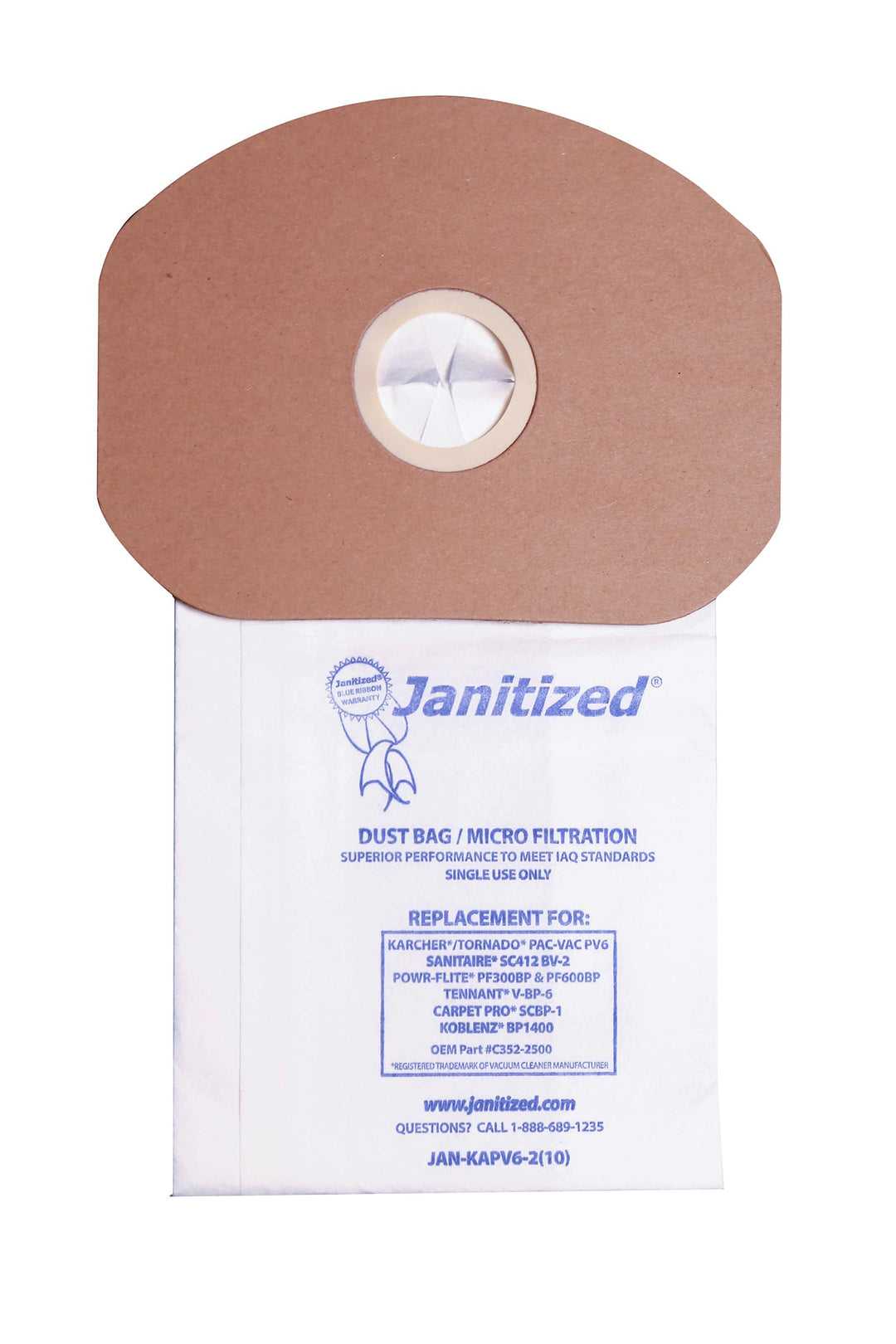 SANITAIRE BV-2/Carpet Pro Backpack Vacuum Bags