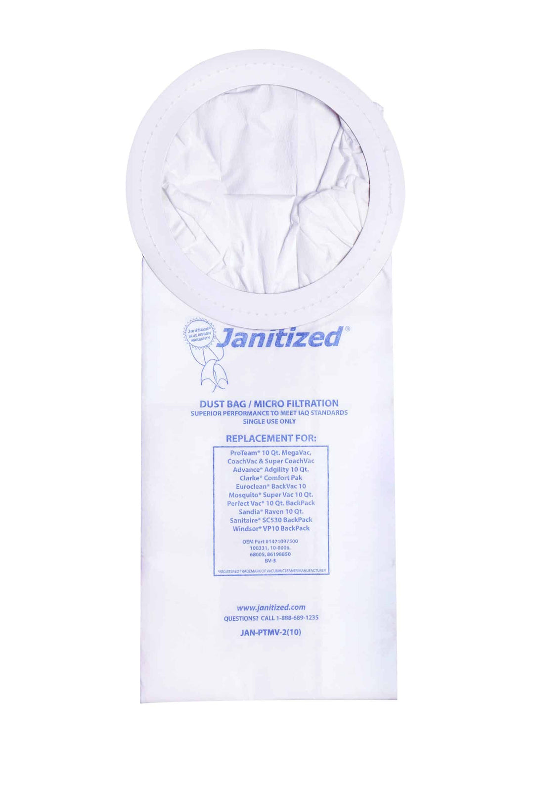 SANITAIRE BV-3 Backpack Vacuum Bags