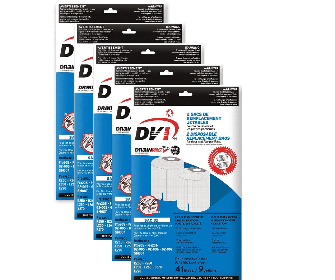 DrainVac SAC-32 Cloth Bags ( 5 )