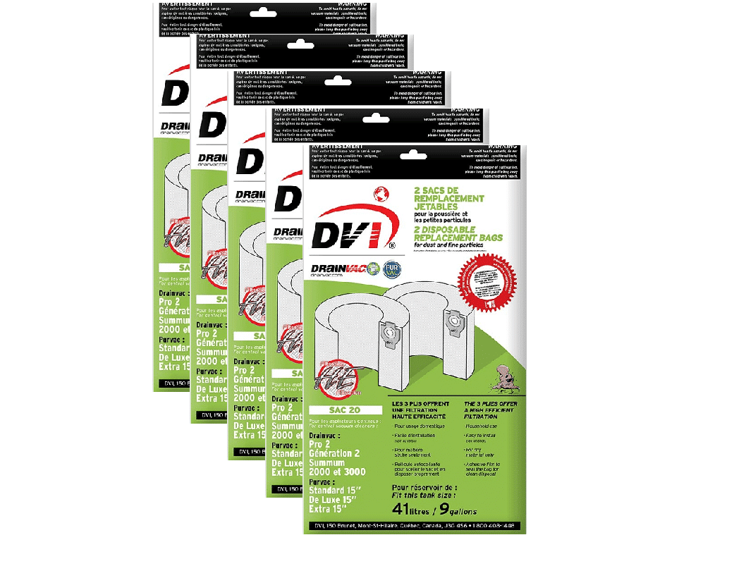 DrainVac SAC-20 Cloth Bags ( 5 )
